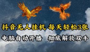 抖音无人直播,电脑全自动挂机,每天轻松300+,彻底解放双手!-资源站