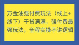 万金油强付费玩法(线上+线下)干货满满,强付费最强玩法,全程实操不讲逻辑-资源站