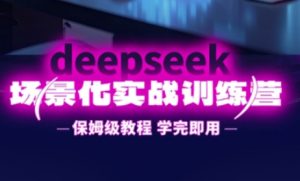 DeepSeek场景化实战训练营,保姆级教程,学完即用,手把手教你用DeepSeek提升效率-资源站