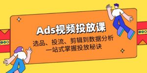 Ads视频投放课全解析:选品、投流、剪辑到数据分析,一站式掌握投放秘诀-资源站