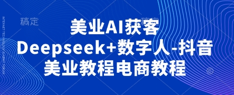 美业AI获客Deepseek+数字人-抖音美业教程电商教程-资源站