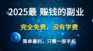 2025最简单最暴利项目，一部手机，日入过万，普通人翻身的唯一机会(没有学费)-资源站