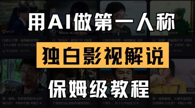用AI做第一人称独白影视解说，手把手教学，保姆级教程-资源站
