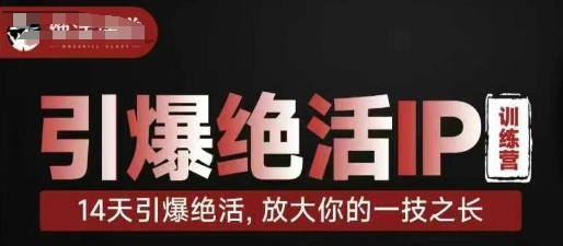 引爆绝活IP训练营,14天引爆绝活,放大你的一技之长-资源站
