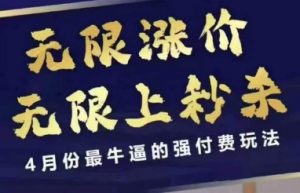 4月12号拼多多线上课，无限涨价，无限上秒杀，4月份最牛逼的强付费玩法-资源站