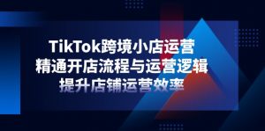 TikTok跨境小店运营,精通开店流程与运营逻辑,提升店铺运营效率-资源站