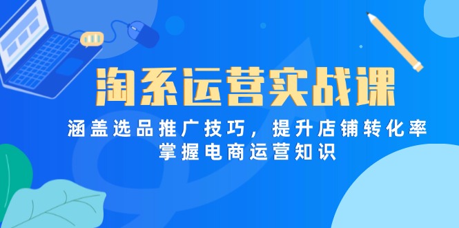 淘系运营实战课，涵盖选品推广技巧，提升店铺转化率，掌握电商运营知识-资源站