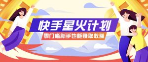 快手星火计划，零门槛、零粉丝也能参与，而且收益可观，一条视频爆赚7000+！-资源站
