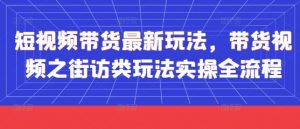 短视频带货最新玩法,带货视频之街访类玩法实操全流程-资源站
