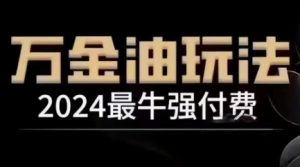 2024最牛强付费,万金油强付费玩法,干货满满,全程实操起飞(更新25年04月)-资源站