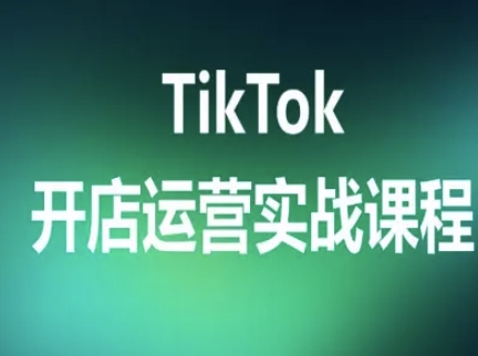 TikTok开店运营实战课程，TK跨境电商实操全流程-资源站