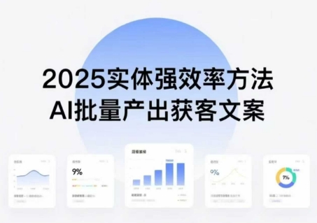 实体强效率方法：AI批量产出获客文案，2025年普通人拥抱AI，实现实体创收-资源站