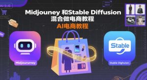 Midjourney和Stable Diffusion混合做电商教程-ai电商教程-资源站