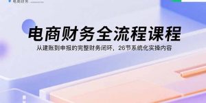 电商财务全流程课程:从建账到申报的完整财务闭环,26节系统化实操内容-资源站
