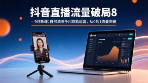 抖音直播流量破局8-9月新课：自然流与千川双轨运营，从0到1流量突破-资源站