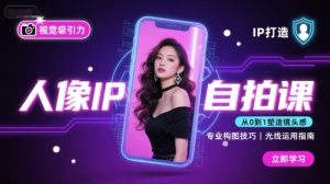 人像IP自拍课,打造视觉吸引力【完结】-资源站