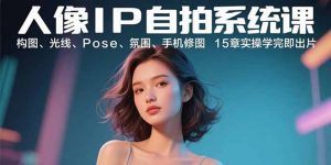 人像IP自拍系统课：构图、光线、Pose、氛围、手机修图 15章实操学完即出片-资源站