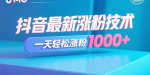 抖音最新涨粉技术，一天轻松涨粉1000+-资源站