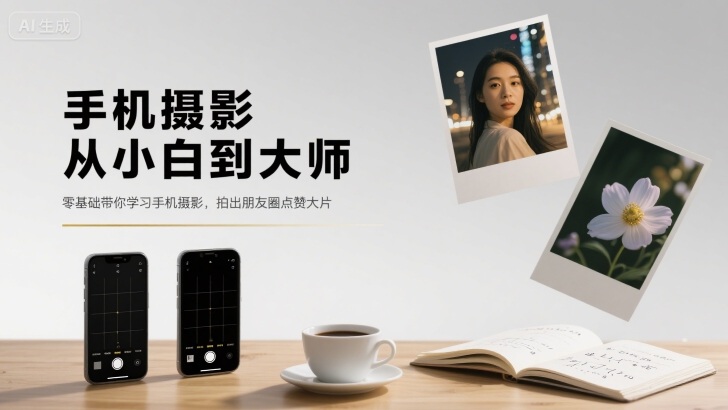 手机摄影从小白到大师，零基础带你学习手机摄影，拍出朋友圈点赞大片-资源站