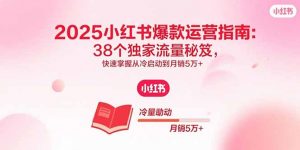 2025小红书爆款运营指南:38个独家流量秘笈,快速掌握从冷启动到月销5万+-资源站