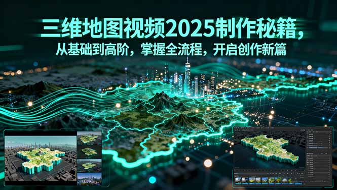 三维地图视频2025制作秘籍，从基础到高阶，掌握全流程，开启创作新篇-资源站