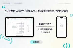 小白也可以学会的将coze工作流封装为自己的小程序-资源站