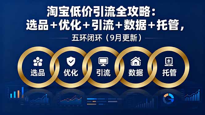 淘宝低价引流全攻略：选品＋优化＋引流＋数据＋托管，五环闭环(9月更新-资源站