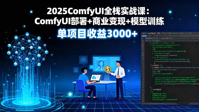 2025ComfyUI全栈实战课:ComfyUI部署+商业变现+模型训练,单项目收益3000+-资源站