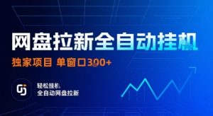 网盘拉新全自动挂G,独家技术,操作简单,自动完成拉新任务,单窗口3张【揭秘】-资源站