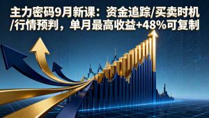 主力密码9月新课:资金追踪/买卖时机/行情预判,单月最高收益+48%可复制-资源站
