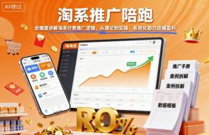 淘系推广陪跑,全维度讲解淘系付费推广逻辑,从理论到实操,系统化助力店铺盈利-资源站