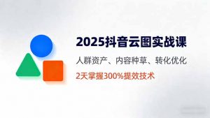 2025抖音云图实战课，人群资产、内容种草、转化优化，2天掌握300%提效技术-资源站