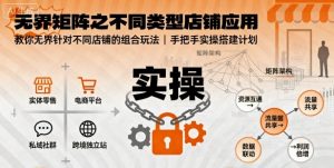 无界矩阵之不同类型店铺应用,教你无界针对不同类型店铺的组合玩法应用,手把手实操搭建计划-资源站