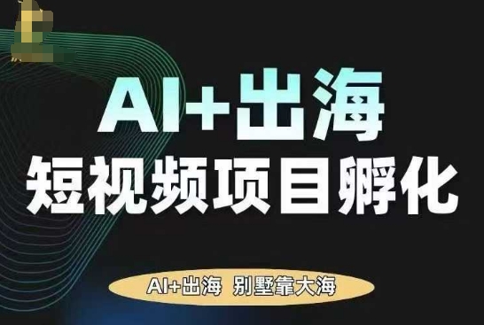 AI·TikTok AI+出海短视频项目孵化，陪你从0-1借助AI实现出海变现-资源站