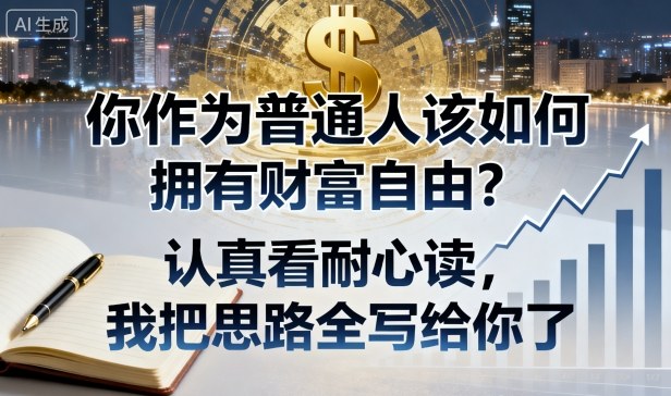 付费文章：你作为普通人该如何拥有财富自由？认真看耐心读，我把思路全写给你了-资源站