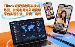 Tiktok短视频出海实战训练营，如何利用海外短视频平台实现引流、带货、测评-资源站