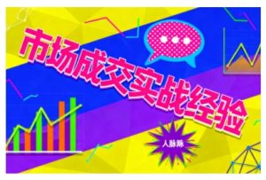 市场成交实战经验，从认知觉醒到实操落地，快速掌握市场开拓与成交核心能力-资源站