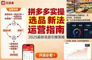 王校长9月12拼多多实操新玩法，全链路涵盖从店铺选品、找对标，布局链接，推广玩法等多维度运营思路(更新)-资源站