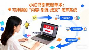 小红书引流爆单术:构建一套低成本 可持续的“内容-引流-成交”闭环系统-资源站