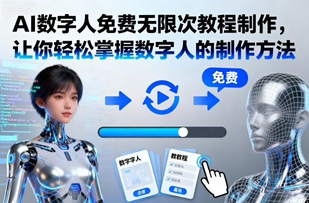 AI数字人免费无限次教程制作，让你轻松掌握数字人的制作方法-资源站