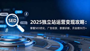 2025独立站运营变现攻略：掌握SEO优化、广告投放、数据诊断，月业绩50万+-资源站