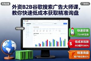 外资B2B谷歌搜索广告大师课,教你快速低成本获取精准询盘-资源站