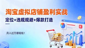 淘宝虚拟店铺盈利实战:定位+违规规避+爆款打造,月入过万很轻松!-资源站