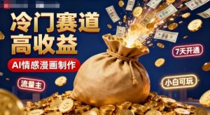 公众号冷门赛道,用AI做情感漫画,7天开通流量主,操作简单,小白可玩-资源站