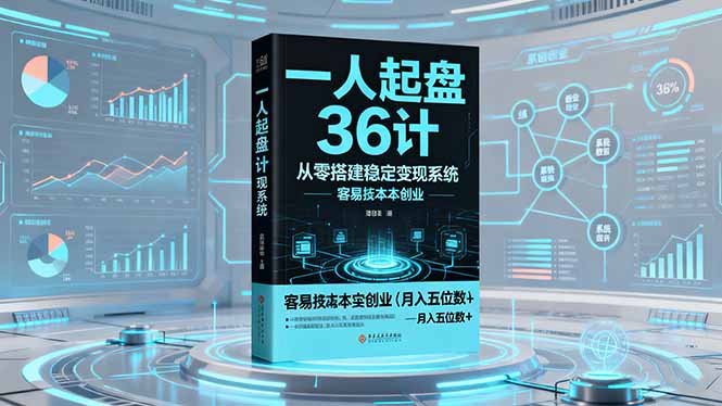 一人起盘36计：从零搭建稳定变现系统，实现低成本创业，月入五位数+-资源站
