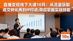 直播变现线下大课10月:从流量获取到成交转化再到IP打造,带你掌握实战技能-资源站