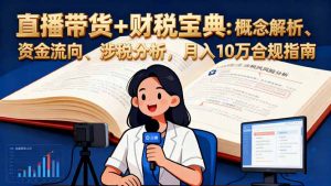 直播带货+财税宝典：概念解析、资金流向、涉税分析，月入10万合规指南-资源站