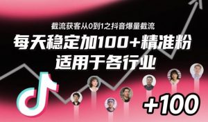 ‌⁢⁡⁤⁡⁡‌‌⁤⁤‍‬‬⁡⁡‍⁢‍⁢⁢‌⁣⁢⁣⁢⁣‬‌‬⁤‌‌⁡‍⁤截流获客从0到1之抖音爆量截流，每天稳定加100+精准粉，适用于各行业-资源站