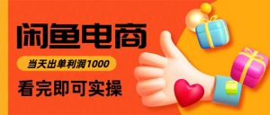 闲鱼高利润电商，当天上架当天出单，一单利润300-资源站