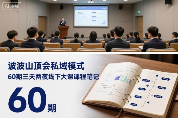 波波山顶会私域模式60期三天两夜线下大课课程笔记(文档)-资源站